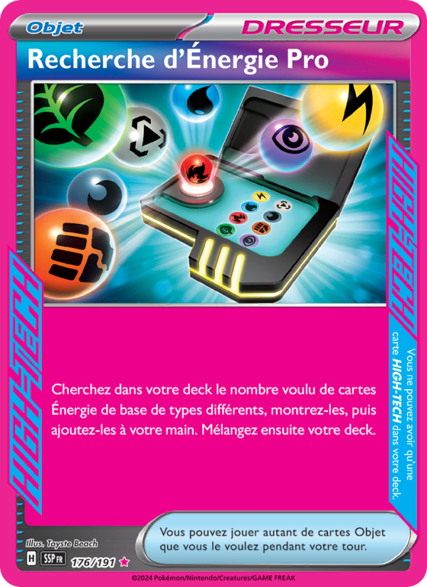 Recherche d'Énergie Pro 176 — Surging Sparks (French Pokémon TCG card)