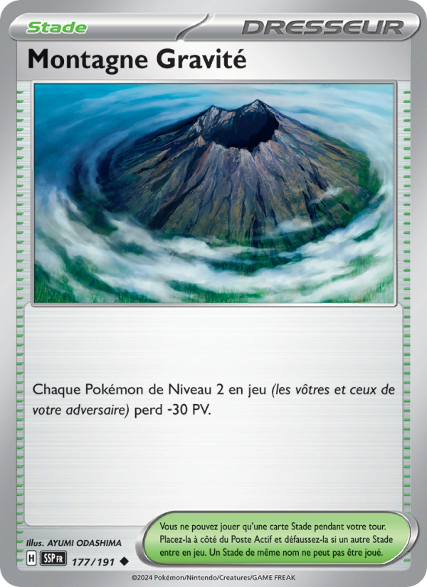 Montagne Gravité 177 — Surging Sparks (French Pokémon TCG card)