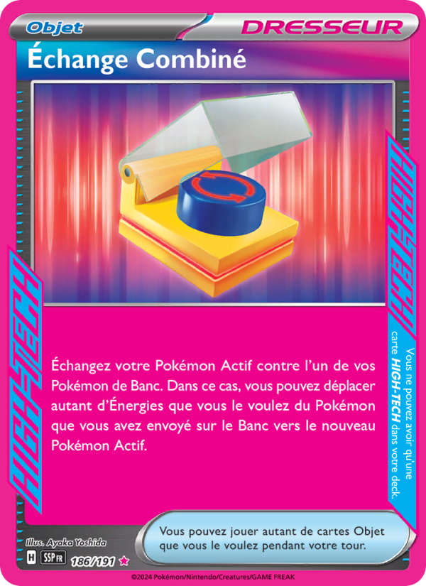 Échange Combiné 186 — Surging Sparks (French Pokémon TCG card)