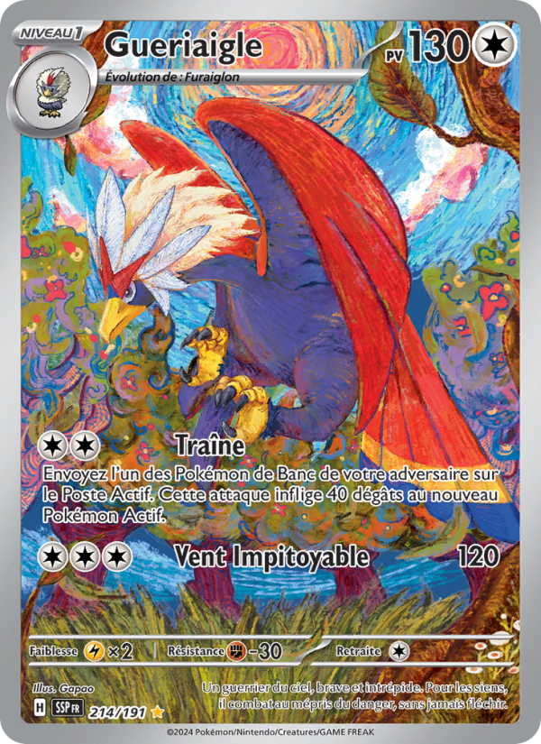 Gueriaigle 214 — Surging Sparks (French Pokémon TCG card)