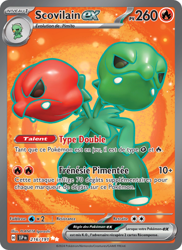 Scovilain-ex 216 — Surging Sparks (French Pokémon TCG card)