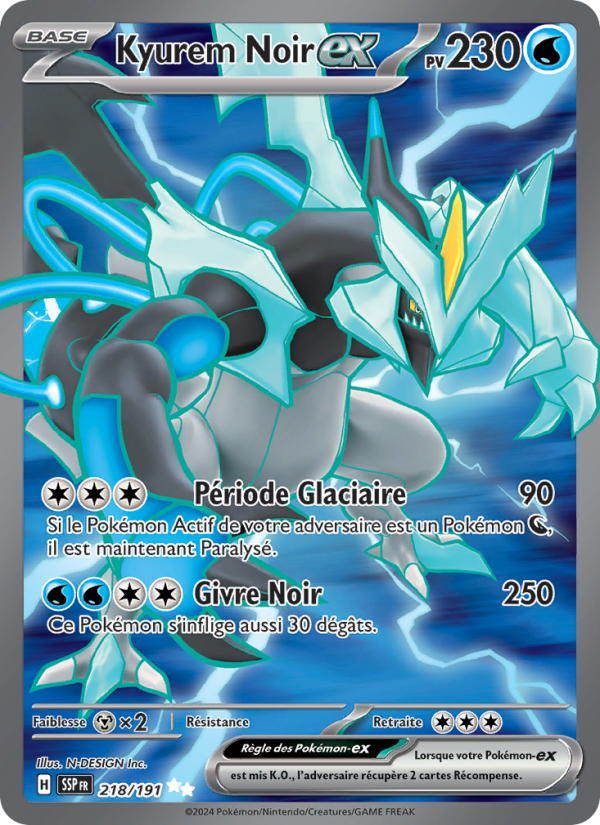 Kyurem Noir-ex 218 — Surging Sparks (French Pokémon TCG card)