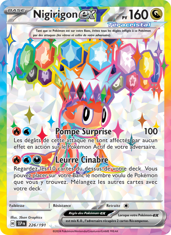 Nigirigon-ex 226 — Surging Sparks (French Pokémon TCG card)
