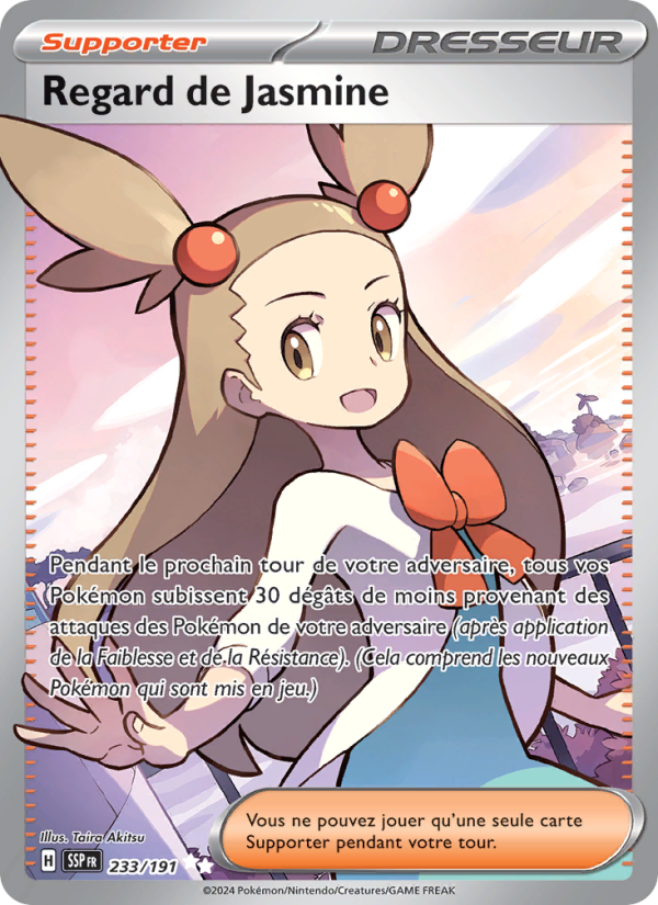 Regard de Jasmine 233 — Surging Sparks (French Pokémon TCG card)