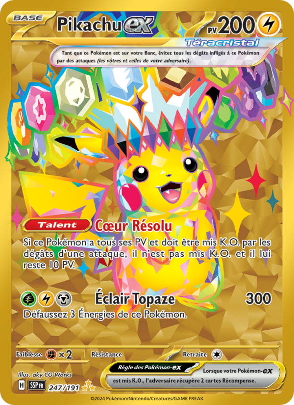 Pikachu-ex 247 — Surging Sparks (French Pokémon TCG card)