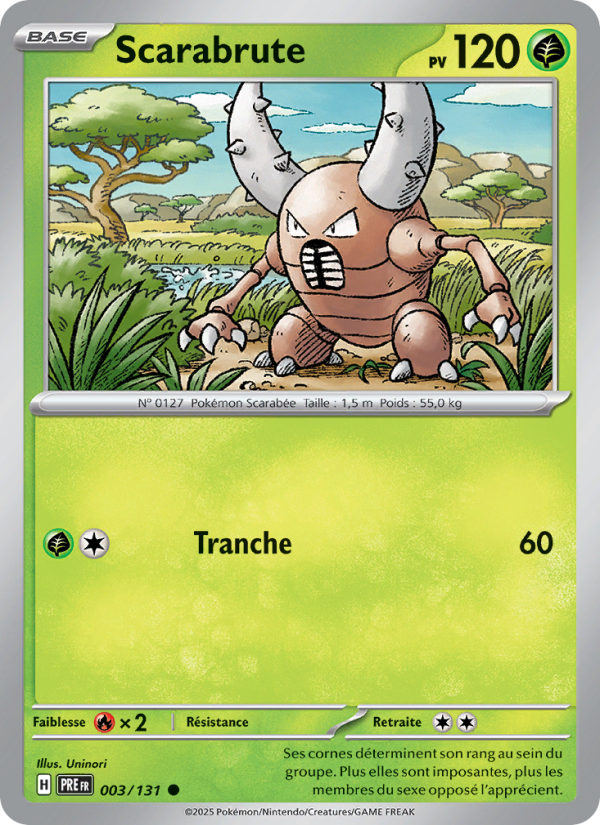 Scarabrute 003 — Prismatische Entwicklungen (French Pokémon TCG card)