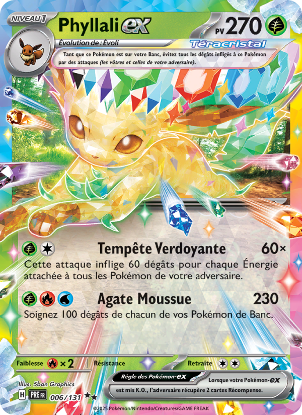 Phyllali-ex 006 — Prismatische Entwicklungen (French Pokémon TCG card)