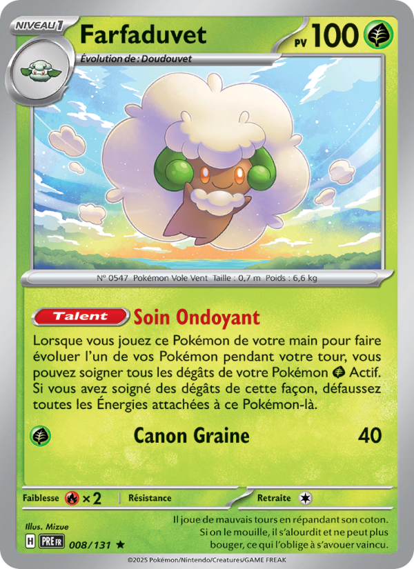 Farfaduvet 008 — Prismatische Entwicklungen (French Pokémon TCG card)