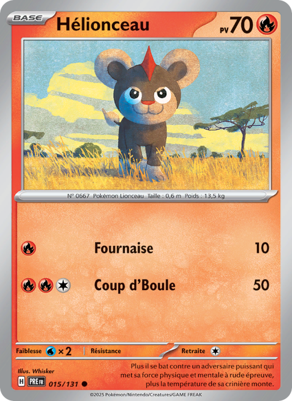 Hélionceau 015 — Prismatische Entwicklungen (French Pokémon TCG card)
