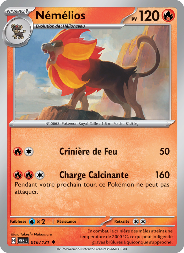 Némélios 016 — Prismatische Entwicklungen (French Pokémon TCG card)