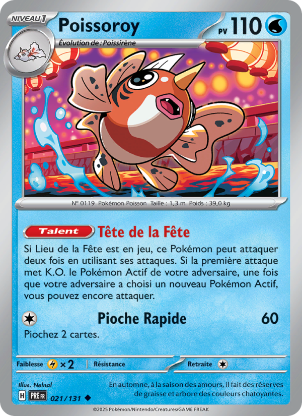 Poissoroy 021 — Prismatische Entwicklungen (French Pokémon TCG card)