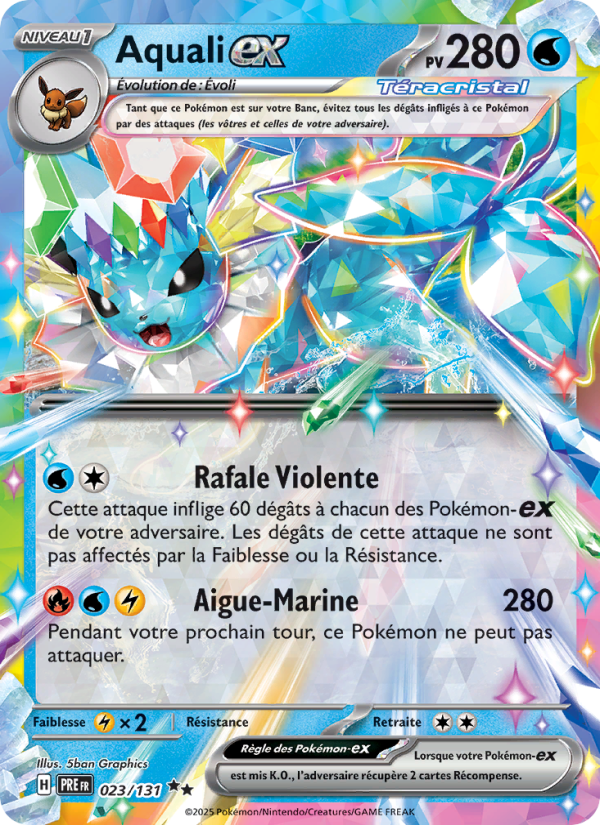 Aquali-ex 023 — Prismatische Entwicklungen (French Pokémon TCG card)