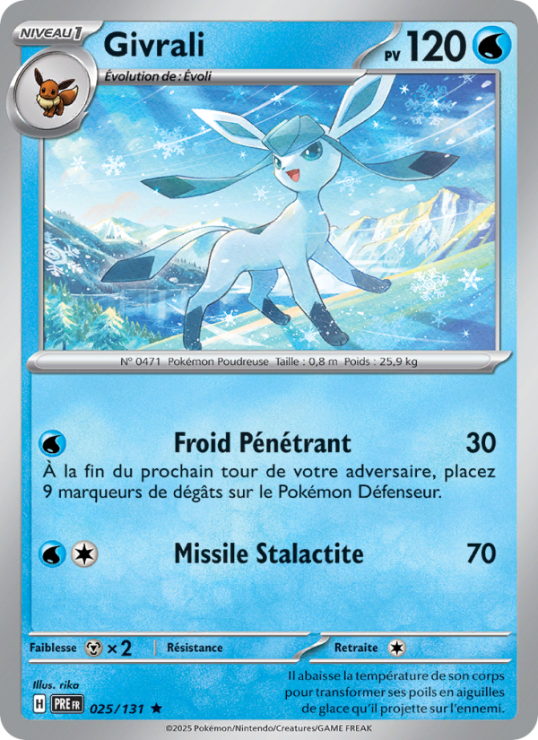 Givrali 025 — Prismatische Entwicklungen (French Pokémon TCG card)