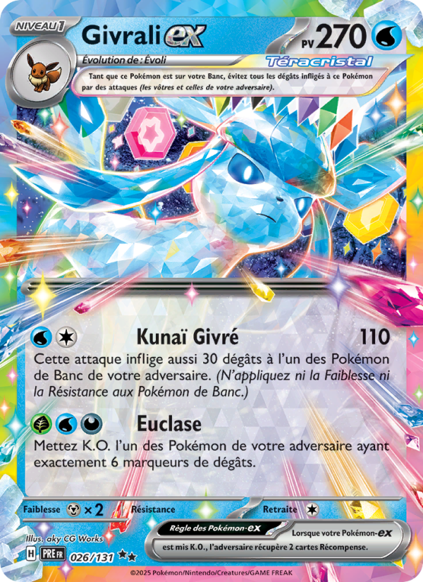 Givrali-ex 026 — Prismatische Entwicklungen (French Pokémon TCG card)