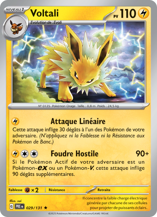 Voltali 029 — Prismatische Entwicklungen (French Pokémon TCG card)