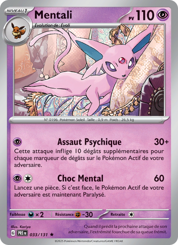 Mentali 033 — Prismatische Entwicklungen (French Pokémon TCG card)