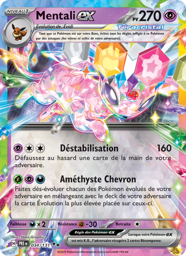 Mentali-ex 034 — Prismatische Entwicklungen (French Pokémon TCG card)