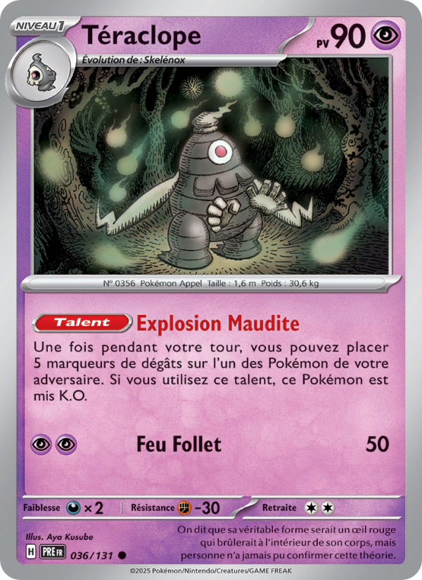 Téraclope 036 — Prismatische Entwicklungen (French Pokémon TCG card)