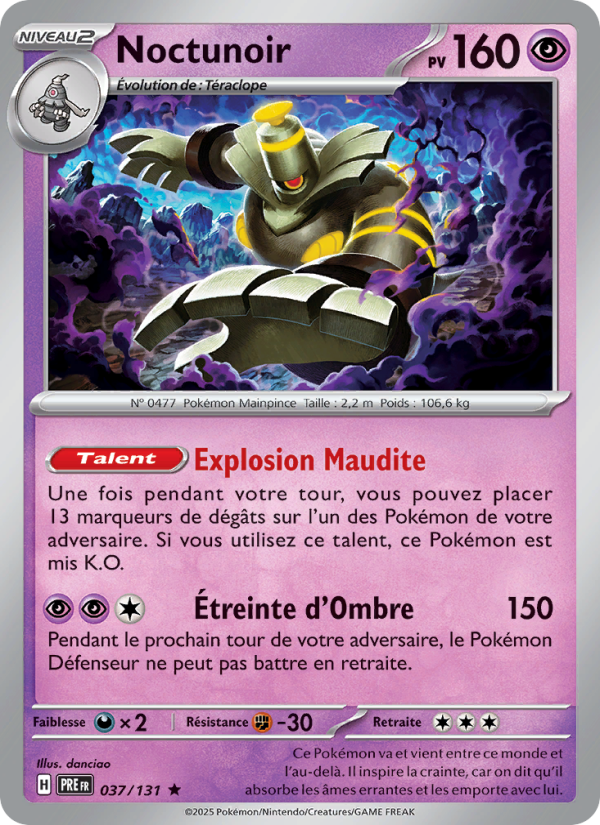 Noctunoir 037 — Prismatische Entwicklungen (French Pokémon TCG card)
