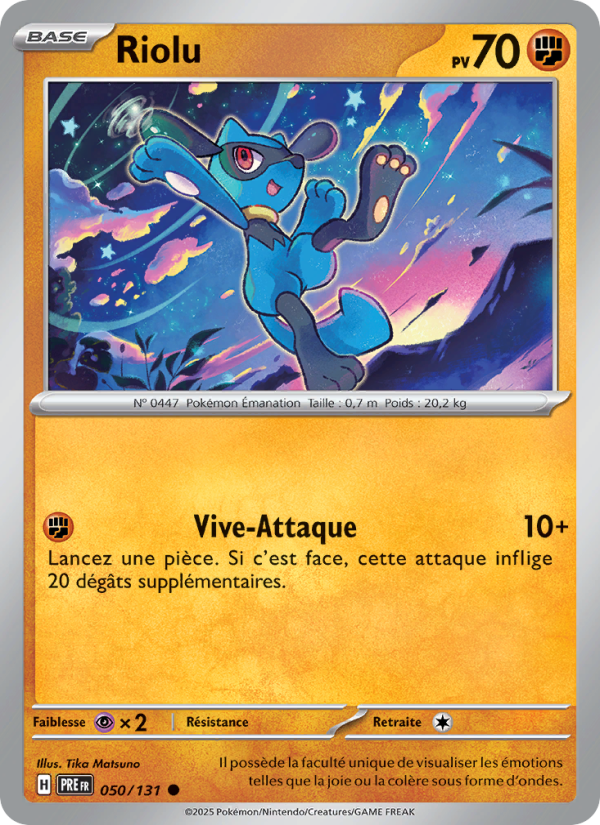 Riolu 050 — Prismatische Entwicklungen (French Pokémon TCG card)