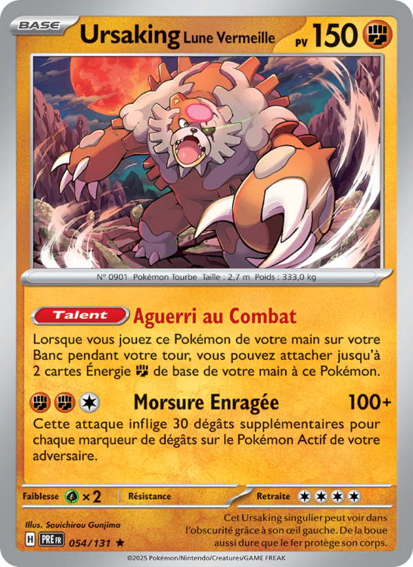 Ursaking Lune Vermeille 054 — Prismatische Entwicklungen (French Pokémon TCG card)