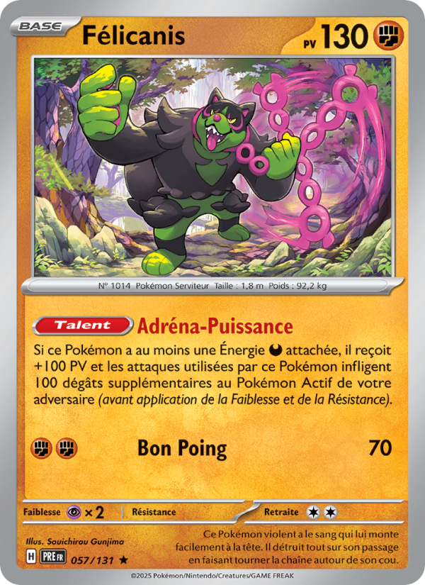 Félicanis 057 — Prismatische Entwicklungen (French Pokémon TCG card)