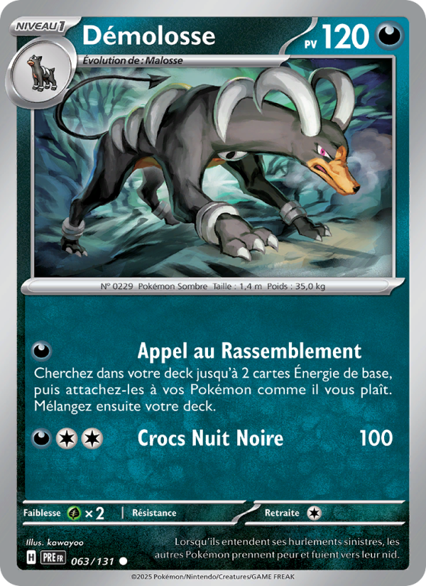 Démolosse 063 — Prismatische Entwicklungen (French Pokémon TCG card)