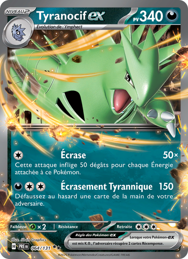 Tyranocif-ex 064 — Prismatische Entwicklungen (French Pokémon TCG card)