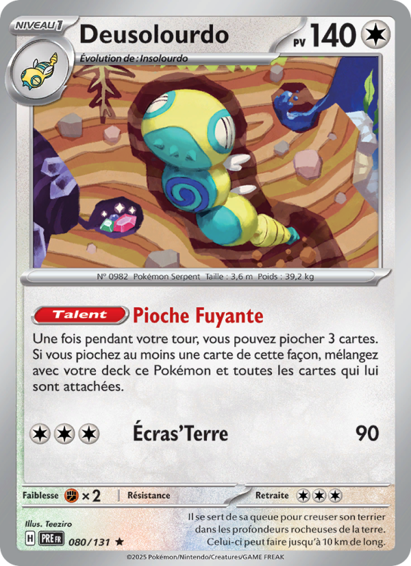 Deusolourdo 080 — Prismatische Entwicklungen (French Pokémon TCG card)