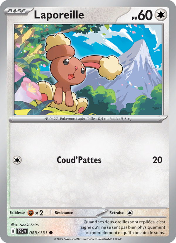 Laporeille 083 — Prismatische Entwicklungen (French Pokémon TCG card)