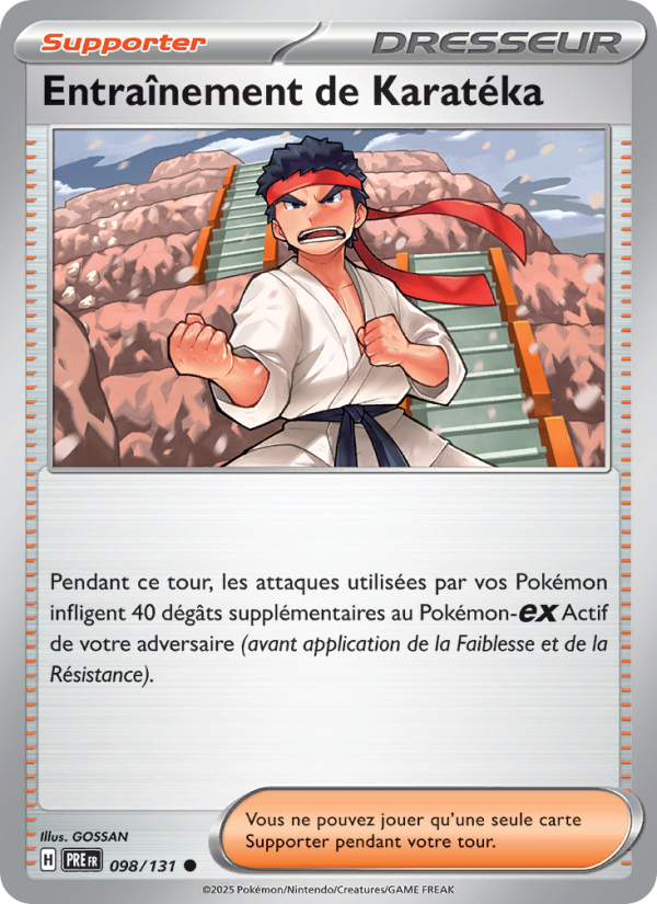 Entraînement de Karatéka 098 — Prismatische Entwicklungen (French Pokémon TCG card)