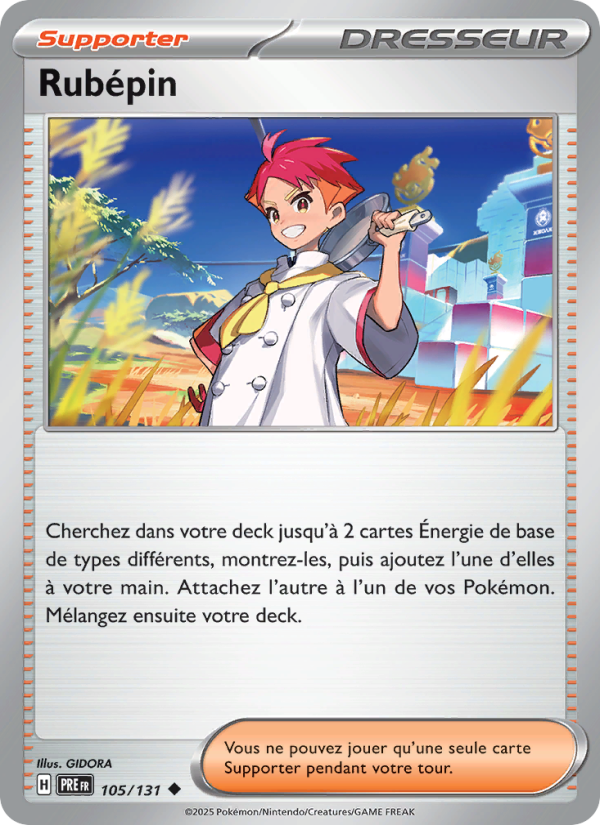 Rubépin 105 — Prismatische Entwicklungen (French Pokémon TCG card)