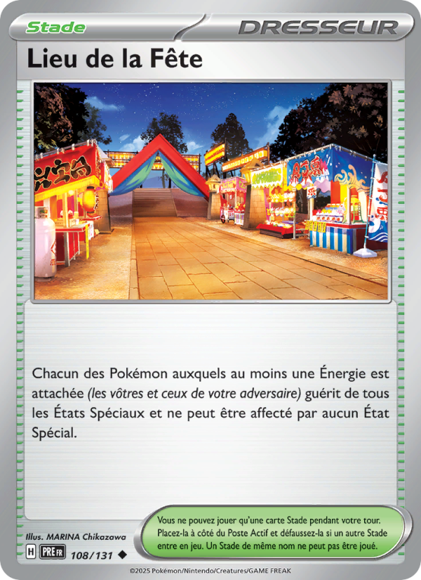 Lieu de la Fête 108 — Prismatische Entwicklungen (French Pokémon TCG card)
