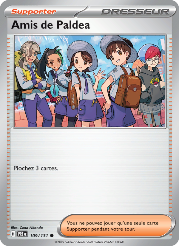Amis de Paldea 109 — Prismatische Entwicklungen (French Pokémon TCG card)