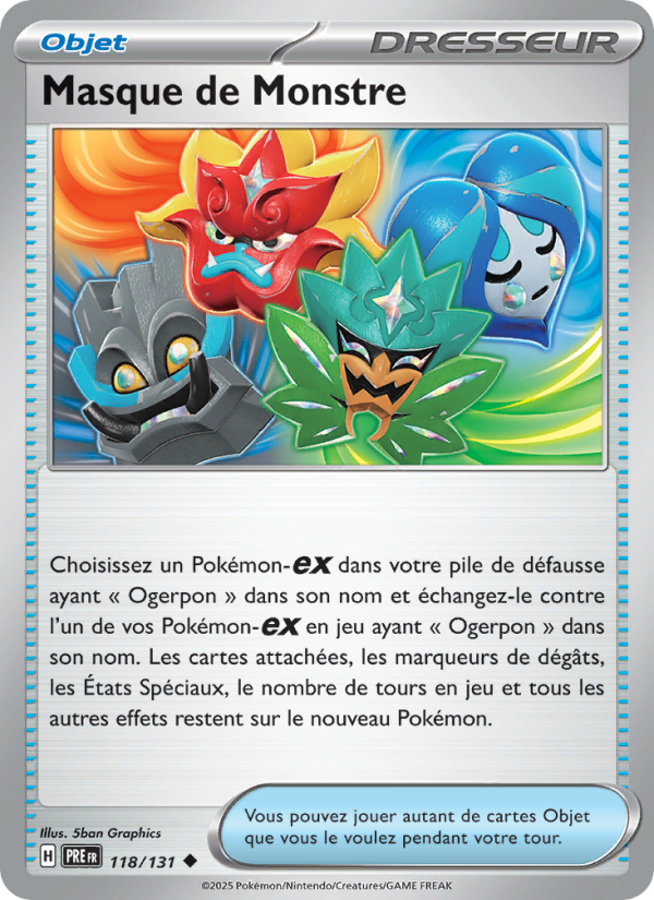 Masque de Monstre 118 — Prismatische Entwicklungen (French Pokémon TCG card)