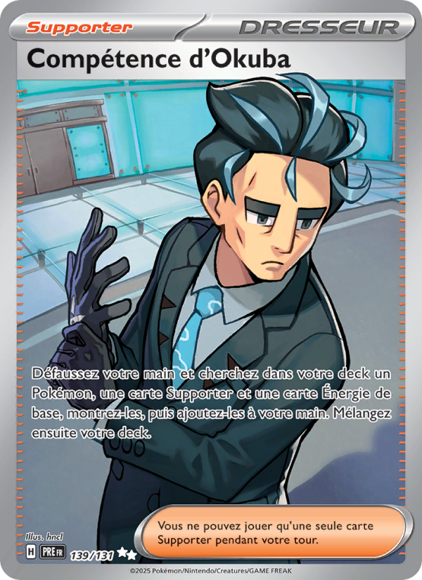 Compétence d'Okuba 139 — Prismatische Entwicklungen (French Pokémon TCG card)