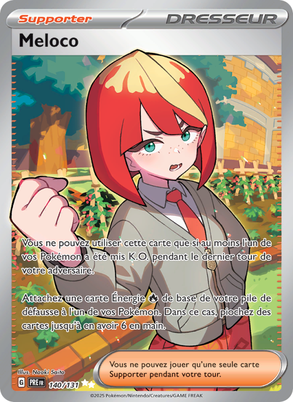 Meloco 140 — Prismatische Entwicklungen (French Pokémon TCG card)
