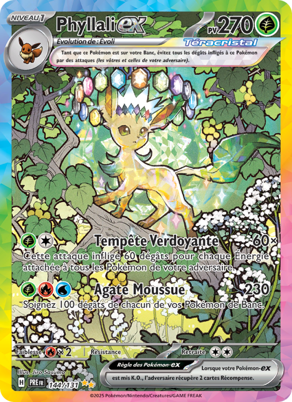 Phyllali-ex 144 — Prismatische Entwicklungen (French Pokémon TCG card)