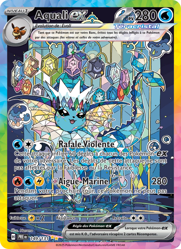 Aquali-ex 149 — Prismatische Entwicklungen (French Pokémon TCG card)