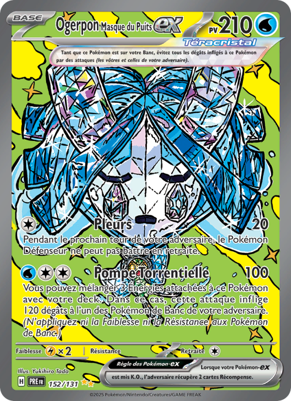 Ogerpon Masque du Puits-ex 152 — Prismatische Entwicklungen (French Pokémon TCG card)