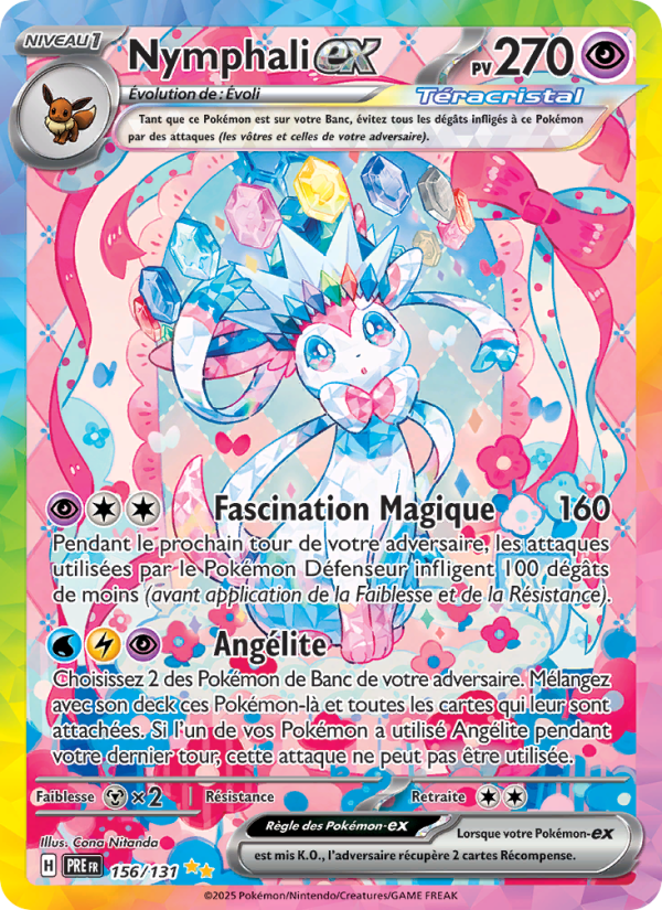 Nymphali-ex 156 — Prismatische Entwicklungen (French Pokémon TCG card)