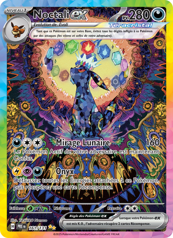 Noctali-ex 161 — Prismatische Entwicklungen (French Pokémon TCG card)
