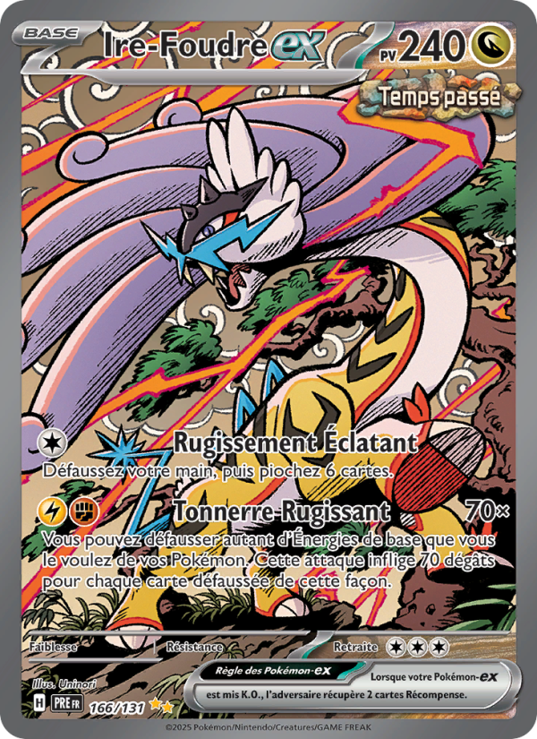 Ire-Foudre-ex 166 — Prismatische Entwicklungen (French Pokémon TCG card)