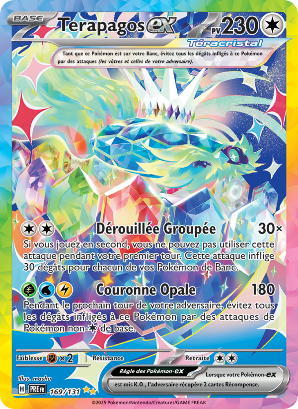 Terapagos-ex 169 — Prismatische Entwicklungen (French Pokémon TCG card)