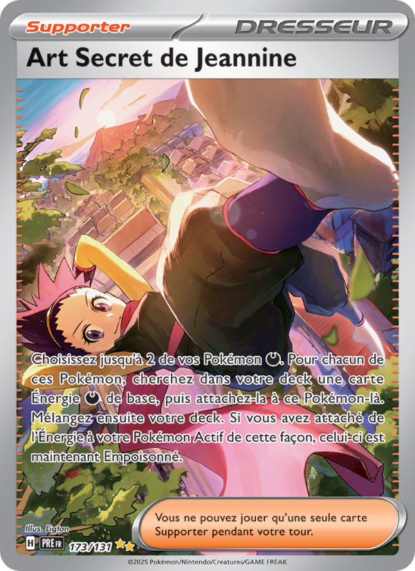 Art Secret de Jeannine 173 — Prismatische Entwicklungen (French Pokémon TCG card)