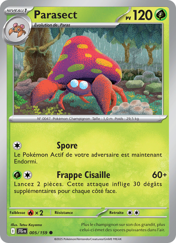 Parasect 005 — Journey Together (French Pokémon TCG card)