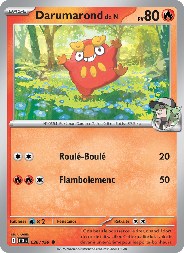 Darumarond de N 026 — Journey Together (French Pokémon TCG card)