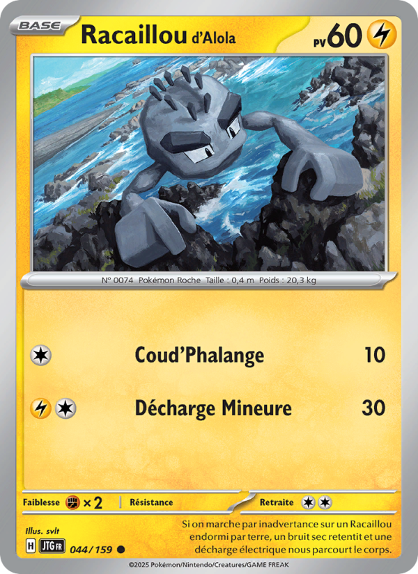 Racaillou d'Alola 044 — Journey Together (French Pokémon TCG card)