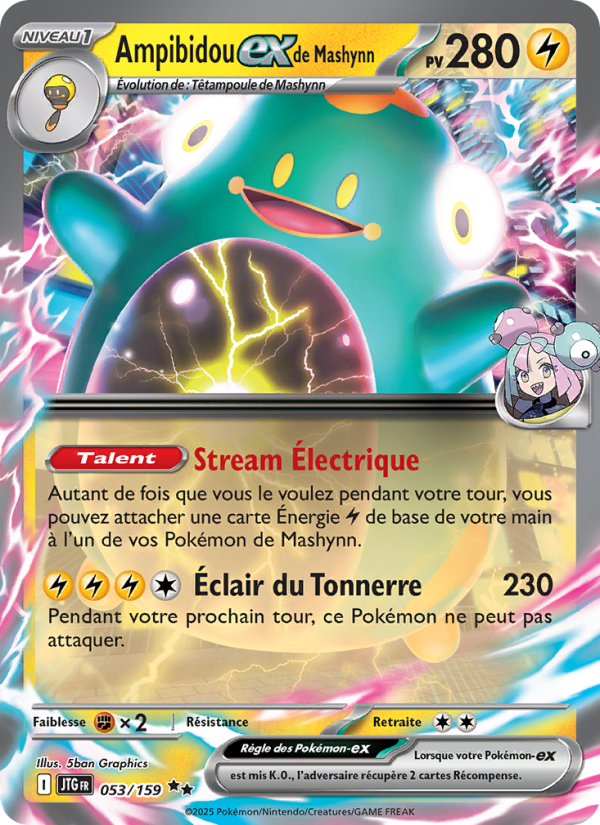 Ampibidou-ex de Mashynn 053 — Journey Together (French Pokémon TCG card)