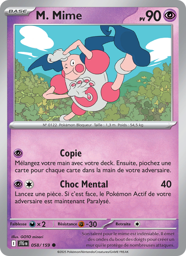 M. Mime 058 — Journey Together (French Pokémon TCG card)